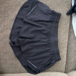 Black lululemon running shorts. Size 6.